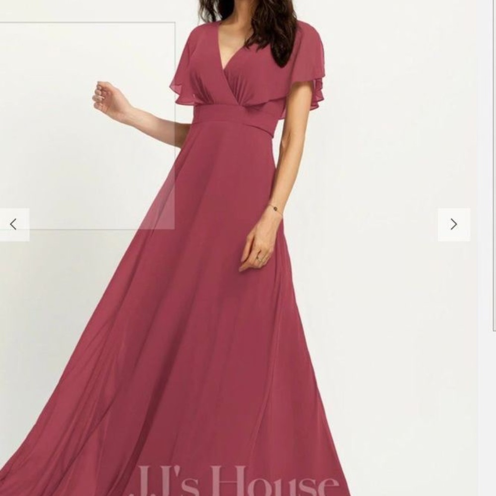 Bridesmaid/wedding guest dress A-line V-Neck Floor Length size 8 Cinnamon Rose